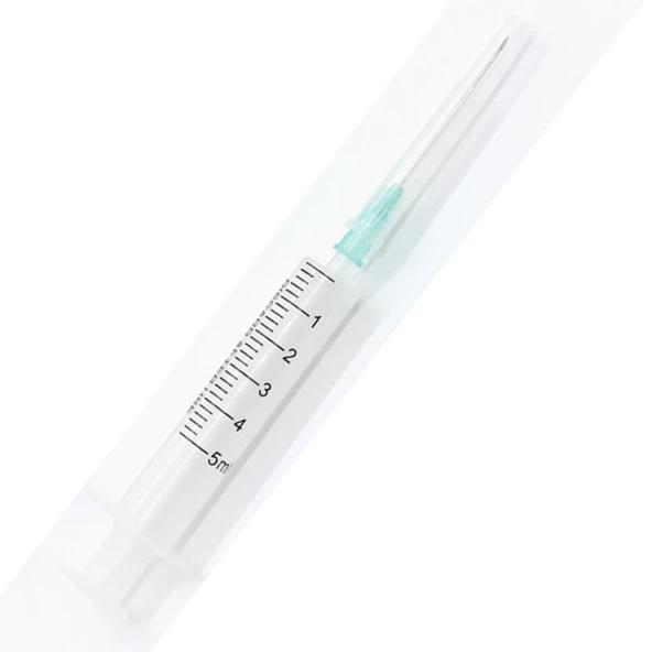 GENJECT - 5 ML 2 PARÇA YEŞİL KISA İĞNELİ ENJEKTÖR 21G X 16 MM (10 ADET) ürün görseli 1