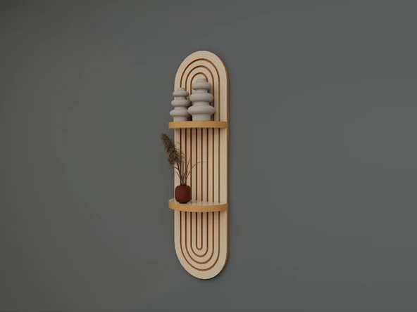 Rafino Dekoratif Raf / Beyaz Alpi - Resim 3