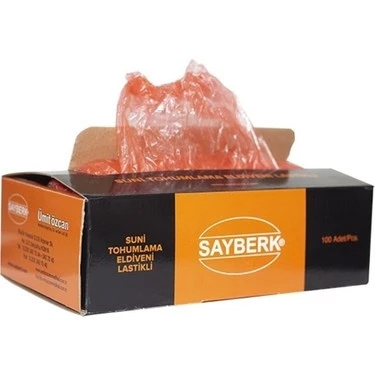 SAYBERK - SUNİ TOHUMLAMA ELDİVENİ LASTİKLİ 100'LÜ (1 PAKET) ürün görseli 1