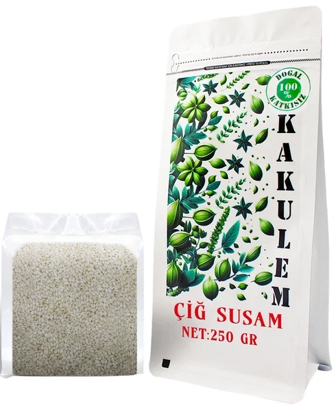 SERTİFİKALI İşlem Görmemiş Ham Çiğ Susam 250 GR ürün görseli 1