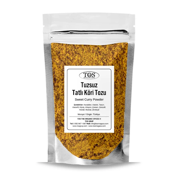 Tuzsuz Tatlı Köri Tozu 250 gr (1. Kalite) ürün görseli 1