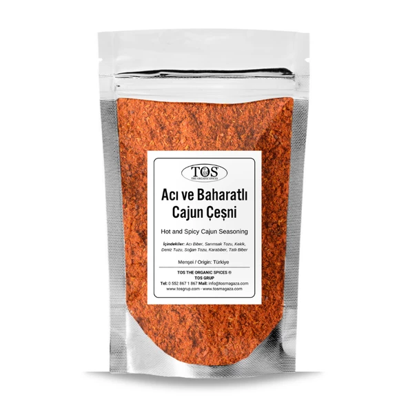 Acı ve Baharatlı Cajun Çeşni 250 gr (1. Kalite) ürün görseli 1