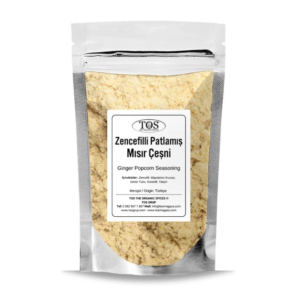 Zencefilli Patlamış Mısır Çeşni 500 gr (1. Kalite) ürün görseli 1
