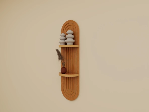 Rafino Bambu Dekoratif Raf - Resim 4