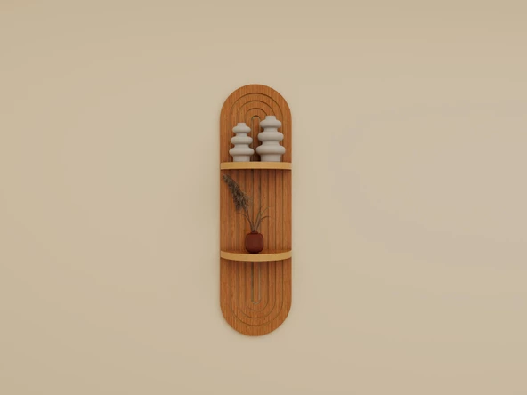 Rafino Bambu Dekoratif Raf - Resim 2