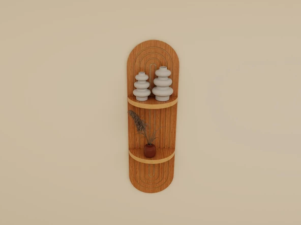 Rafino Bambu Dekoratif Raf - Resim 3