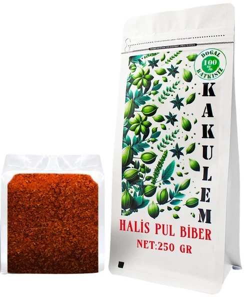 KAKULEM SERTİFİKALI Güneşte Kurutulmuş Orta Acı Pul Biber 250 GR ürün görseli 1
