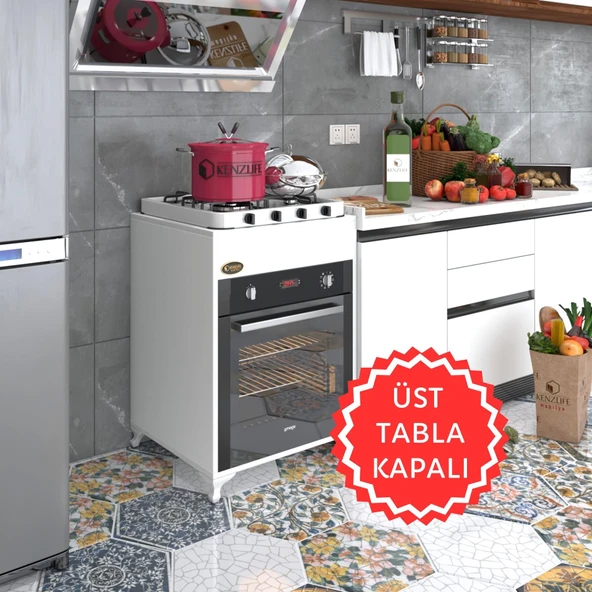 Kenzlife ankastre modülü kabini lantanyum byz fırın ocak dolabı sabit tabla ayaklı ürün görseli 1