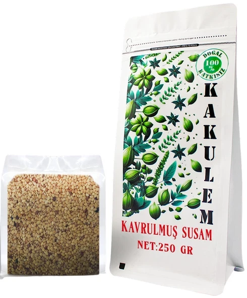 KAKULEM SERTİFİKALI Odun Ateşinde Kavrulmuş Susam 250 GR ürün görseli 1