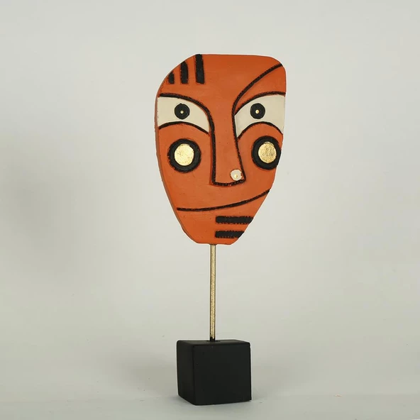 Crearthome Dekoratif Turuncu Kera Biblo 23x11 cm AK.EVD0181 ürün görseli 1