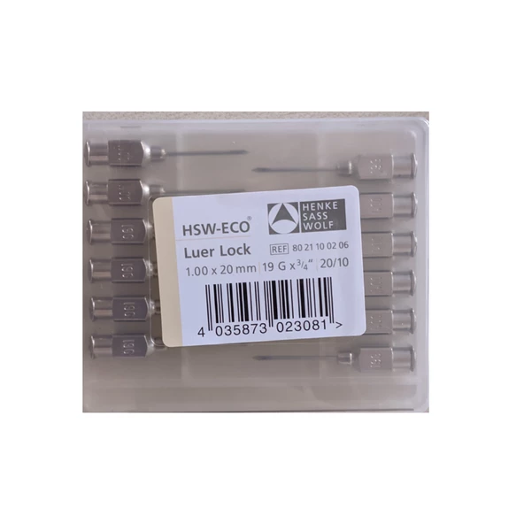 HENKE - ENJEKTÖR İĞNE UCU ÇELİK 19G X 3/4" 1 PAKET (12 ADET) ürün görseli 1