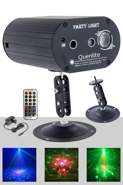 Quenlite QD-50 RGB Sahne Disko Led ve Lazer Işık Bir Arada 12 Çeşit Desen ürün görseli 1