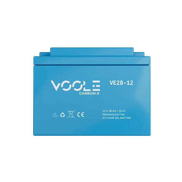Voole 12 Volt - 28 Amper Yatık Tip Engelli Araç Aküsü ürün görseli 1