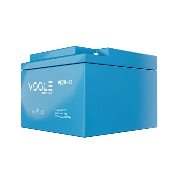 Voole 12 Volt - 28 Amper Yatık Tip Engelli Araç Aküsü - Resim 3