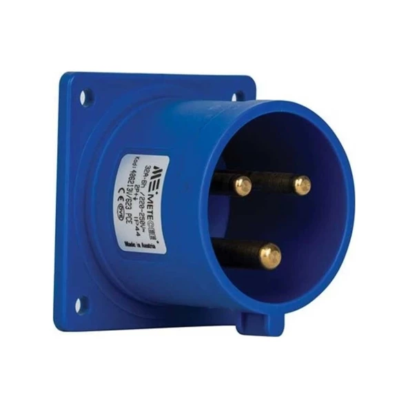 Mete Enerji 406213v 3x32a Ip44 Makine Fişi Düz Vidalı Bağlantı 220 V ürün görseli 1