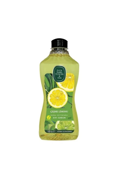 Eyüp Sabri Tuncer Doğal Zeytinyağlı Çeşme Limonu Sıvı Sabun 1.5 lt ürün görseli 1