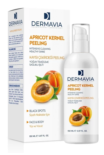 DERMAVİA Siyah Noktalar İçin Yüz & Vücut Kayısı Çekirdiği Peeling Yoğun Temizleme 150 ml ürün görseli 1