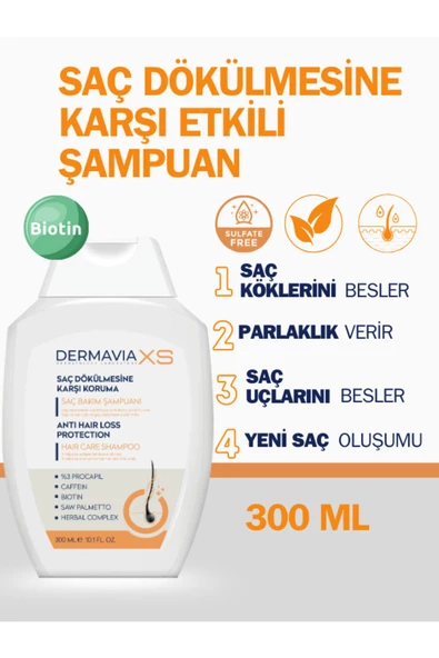 DERMAVİA XS Saç Dökülme Karşıtı Şampuan 300 ML ürün görseli 1