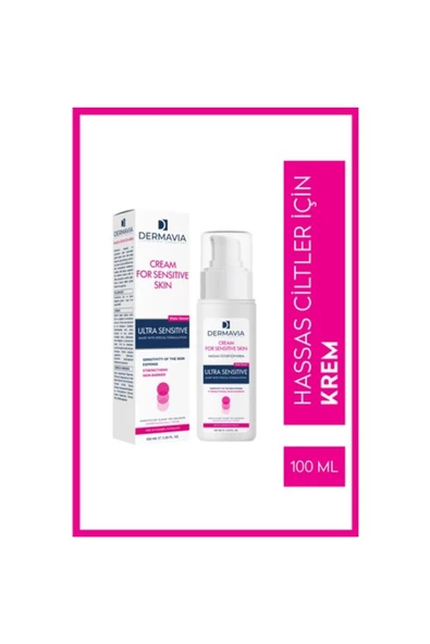 DERMAVİA Hassas & Karma Ciltler Için Krem 100 ml Panthenol & Shea Yağı Kızarık Çatlak Ciltler ürün görseli 1