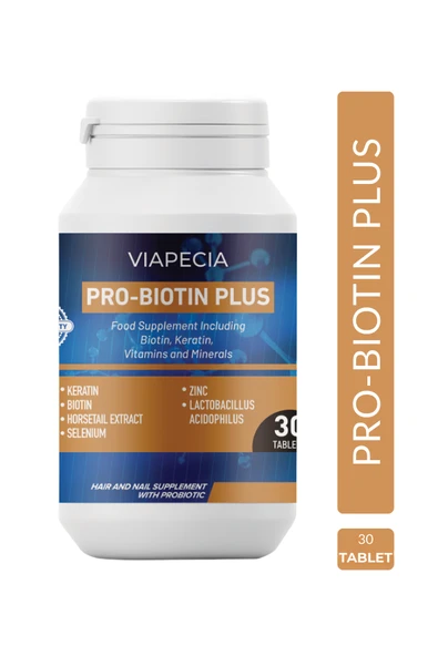 Viapecia Vıapecıa Pro-Biotin Plus Saç Dökülmesi & Tırnak Kırılması Cüce Palmiyesi Azgın Teke Otu 30 Tablet ürün görseli 1