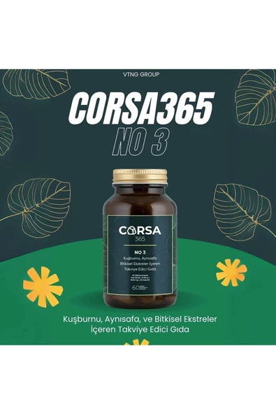 CORSA 365 No 3 Kuşburnu, Aynısafa Ve Bitkisel Ekstreler Vitamin Içeren Takviye Edici Gıda ürün görseli 1