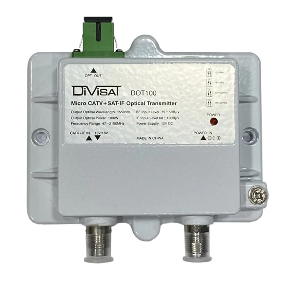 Divisat DOT-100 Fiber Optic Transmitter Catv + Sat 10Mw 47-2150Mhz ürün görseli 1
