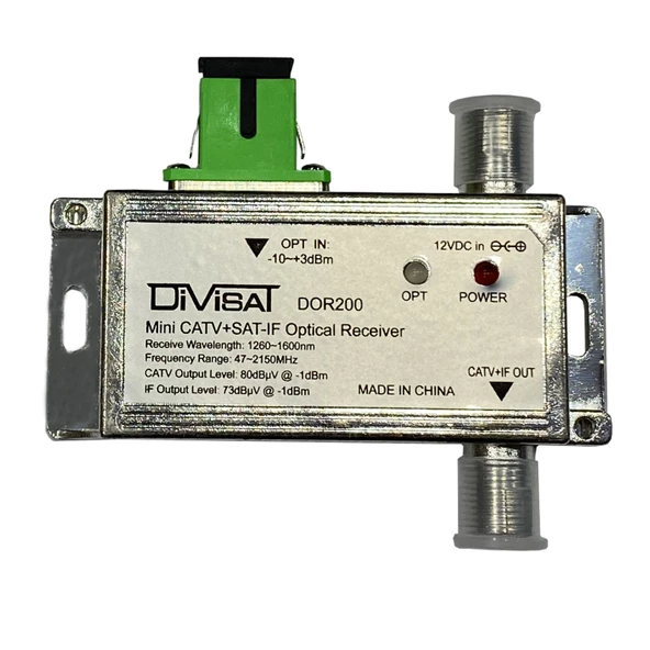 Divisat DOR-200 - Fiber Optic Receiver - Catv + Sat Agc 47-2150Mhz ürün görseli 1