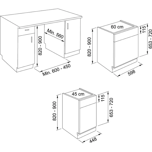 Franke FDWS 614 D8P DOS E 8 Programlı Ankastre Bulaşık Makinesi - Resim 2