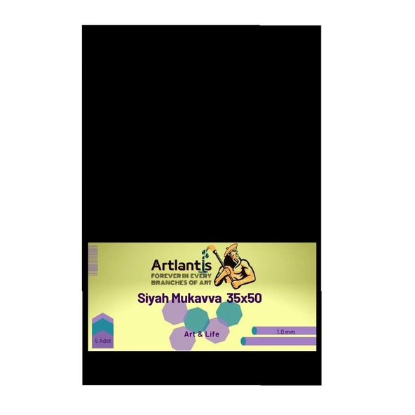 Siyah Renkli Mukavva 35x50 5 Adet Artlantis Renkli Mukavva 5 Adet ürün görseli 1