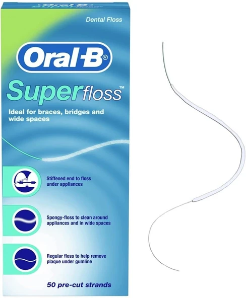 Oral-B Super Floss 50'li Diş İpi ürün görseli 1