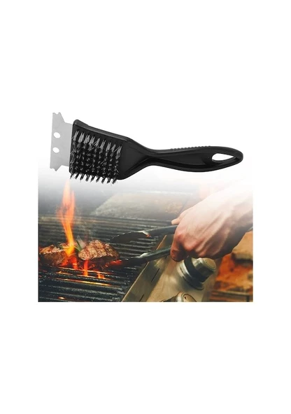 Mangal Temizlik Fırçası Barbekü BBQ Temizleme Aleti Aparatı ürün görseli 1