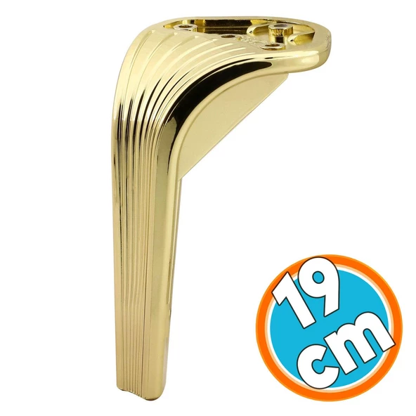 Mobilya Yükseltici Kanepe Sehpa TV Ünitesi Koltuk Ayağı 19 cm Gold Altın Baza Ayak ürün görseli 1