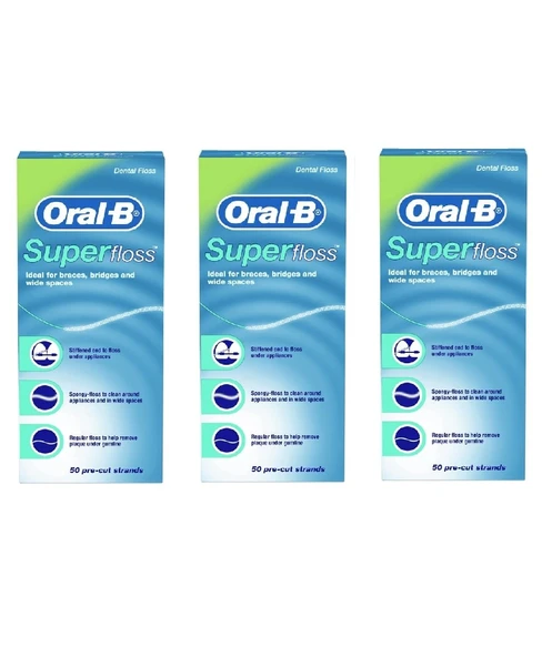 Oral-B Super Floss 50'li 3 Adet Diş İpi ürün görseli 1
