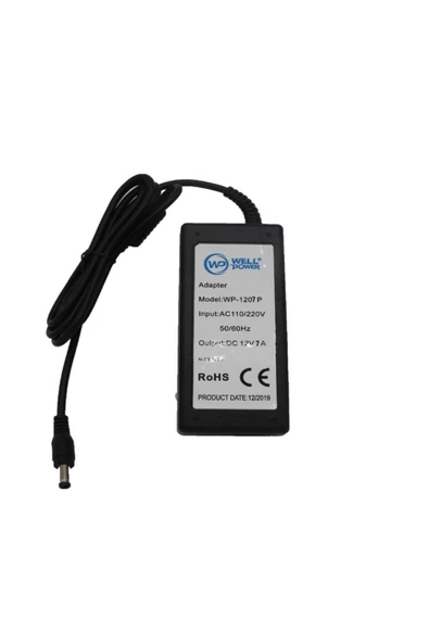 Wellpower 12v 7 Amp Adaptör Plastik Kasa ürün görseli 1