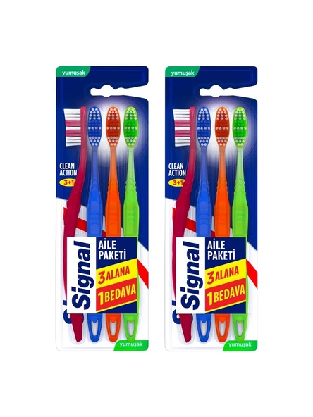Signal Diş Fırçası Clean Action 3+1 X 2 ürün görseli 1