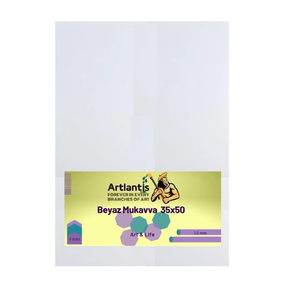 Beyaz Renkli Mukavva 35x50 5 Adet Artlantis Renkli Mukavva 5 Adet ürün görseli 1