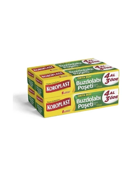 Koroplast 4 al 3 öde Orta Boy Buzdolabı Poşeti 24x38 cm ürün görseli 1