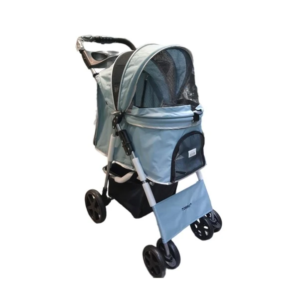 Tommy Evcil Hayvan Arabası 78x46x99,54cm Turkuaz Max 15 Kg ürün görseli 1