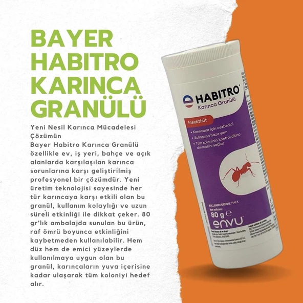 Bayer Habitro Karınca Granülü 80gr YENİ - Resim 3