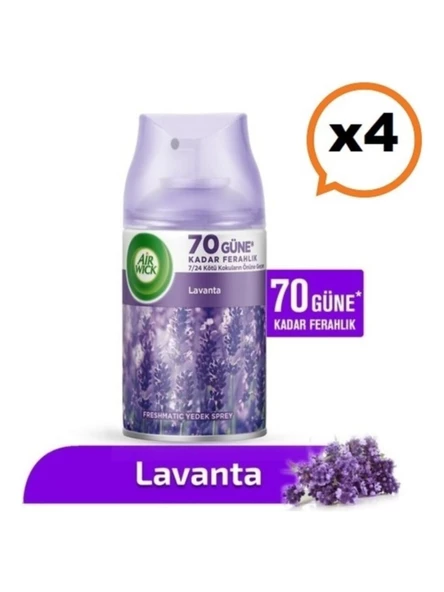 Air Wick Air Wick Oda Kokusu Makine Yedek Sprey Lavanta 250 ml X4 Adet ürün görseli 1