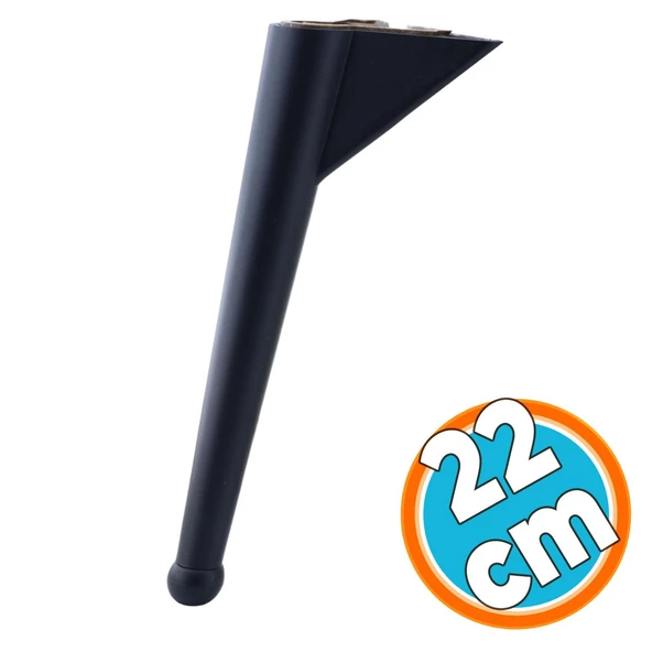 Mobilya Yükseltici Kanepe Sehpa TV Ünitesi Koltuk Ayağı 22 cm Siyah Baza Ayak ürün görseli 1