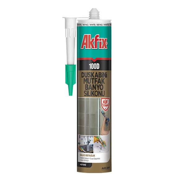 Akfix 100D Duşakabin Silikonu - Şeffaf - 280Ml ürün görseli 1