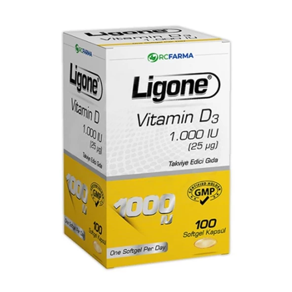 Ligone Vitamin D3 1000 IU 100 Kapsül ürün görseli 1