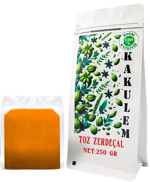 KAKULEM SERTİFİKALI Öğütülmüş Toz Zerdeçal 250 GR ürün görseli 1
