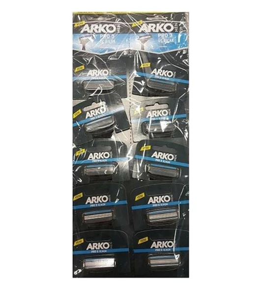 Arko Men Pro 3 Traş Bıçağı 3 Bıçak 10 lu Kartela ürün görseli 1