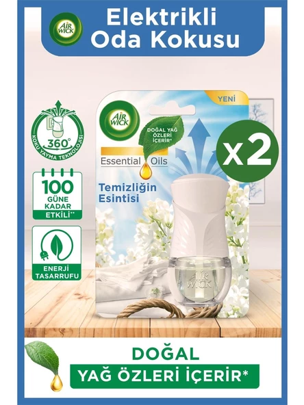 Air Wick Air Wick Elektrikli Oda Kok0usu Kit (Cihaz+Yedek Temizliğin Esintisi) x 2 Adet ürün görseli 1