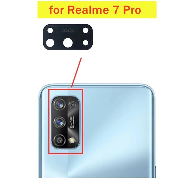 Oppo Realme 7 Arka Kamera Camı (Çıtasız Sadece Cam) ürün görseli 1