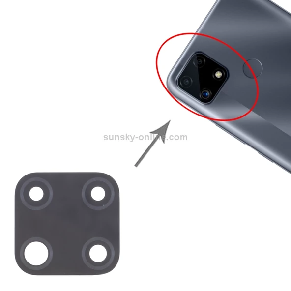 Oppo Realme C25 Arka Kamera Camı (Çıtasız Sadece Cam) ürün görseli 1