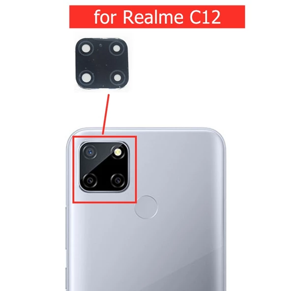 Oppo Realme C12 Arka Kamera Camı (Çıtasız Sadece Cam) ürün görseli 1