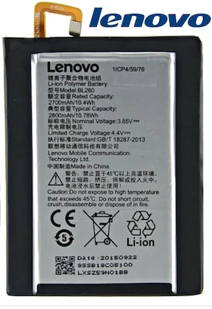 Lenovo Vibe S1 Lite Bl260 Batarya Pil ürün görseli 1